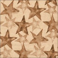 Servetten 33x33 cm - Recycled Watercolour stars brown nature