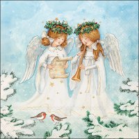 Servilletas 33x33 cm - Angel musicians