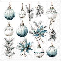 Servilletas 33x33 cm - Hanging decorations silver