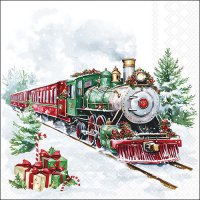 Салфетки 33x33 см - Christmas train