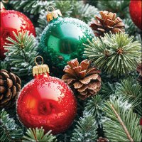 Serviettes 33x33 cm - Frozen baubles