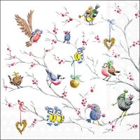 Serviettes 33x33 cm - Birds on tree