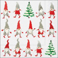 Servetten 33x33 cm - Dancing gnomes