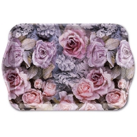Tablett - Tray Melamine 13x21 cm Winter Roses