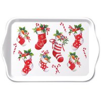 Tablett - X-Mas stockings white