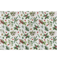 placemats -   Winter greenery white