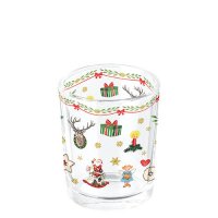 Portavelas -  Ornaments all over red