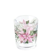 Portavelas -  Pink poinsettia
