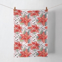 Kitchen towel - Kitchen towel Poinsettia and berries