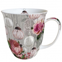 Porcelain Cup -  Roses And Baubles