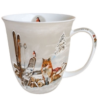 Porcelain Cup -  Fox And Bird