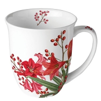 чашка фарфоровая -  Christmas Bouquet White