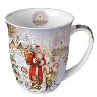 Puchar Porcelany -  Santa bringing presents