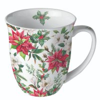 0.4 升瓷杯 - Christmas florals