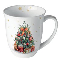 Porzellan-Becher 0,4 L -  Decorated Christmas tree