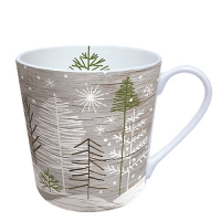 Porcelain Cup - Trees On Wood