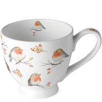 Porcelain Cup -  Robin family
