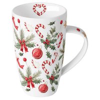 Porcelain mug 0.6 L - Christmas elements