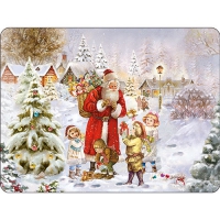 Tischsets -   Santa bringing presents