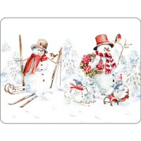 Manteles individuales -  Sporty snowmen