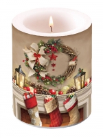 vela decorativa - Wreath And Socks