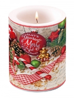decorative candle - Merry Little Christmas