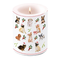 świeca dekoracyjna - Christmas Dogs