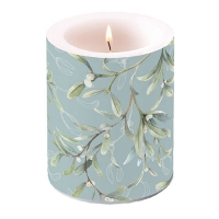 vela decorativa - Mistletoe All Over Green