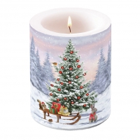 decorative candle - Winter Animals