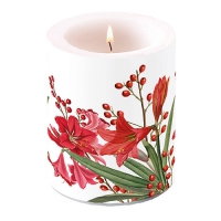 vela decorativa - Candle big Christmasbouquet white