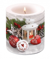 Decorative candle small - White Lantern