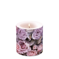 Decorative candle small - Winter Roses