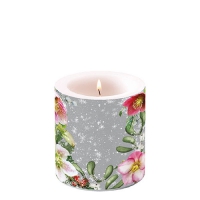 Decorative candle small - Helleborus Orientalis Grey