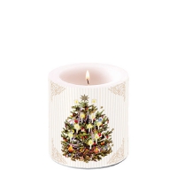 Decorative candle small - X-Mas Tree Cream