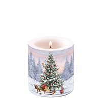 Decorative candle small - Winter Animals