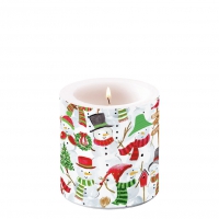 装饰蜡烛小 - Candle small Snowman party