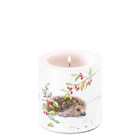 Decorative candle small - Candle small Hedgehog in winter