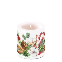 Vela decorativa pequeña - Candle small Christmas arrangement