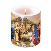 Dekorkerze mittel - Nativity collage