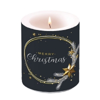 Decorative candle medium - Candle Medium Wishing Ring Black