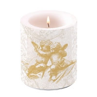 Dekorkerze mittel - Candle medium Classic angels gold