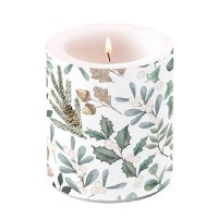 Dekorkerze mittel - Collection of leaves