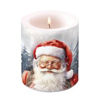 Dekorkerze mittel - Happy Santa