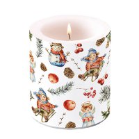 Decorative candle medium - Playing outside white