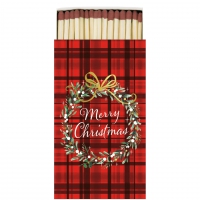 Streichhoelzer - Matches Christmas Plaid Red