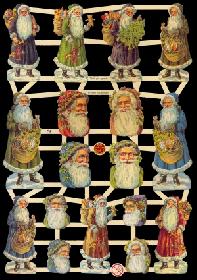 Glanzbilder - Weichnachtsmänner & Weihnachtsmannköpfe