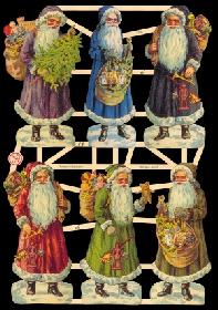 imágenes brillantes - Sechs Weihnachtsmänner