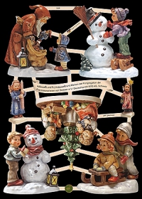 Imágenes brillantes con mica plateada - Kinder im Schnee und zu Weihnachten