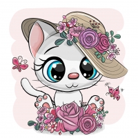 Servilletas 33x33 cm - Cartoon Kitten