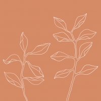 Napkins 33x33 cm - Natural plant ocher